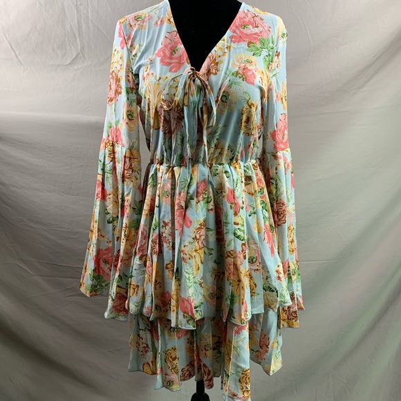 Floral Print Pleated Dress - Picture 5 of 5